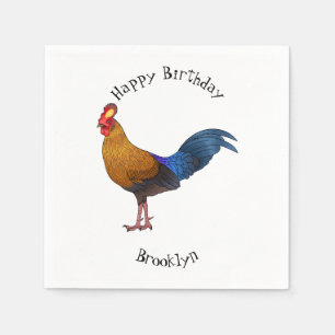 Servilleta De Papel Ilustracion personalizado de aves de Sri Lanka