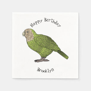 Servilleta De Papel Ilustracion personalizado de aves Kakapo