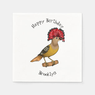 Servilleta De Papel Ilustracion personalizado de aves Royal flycatcher