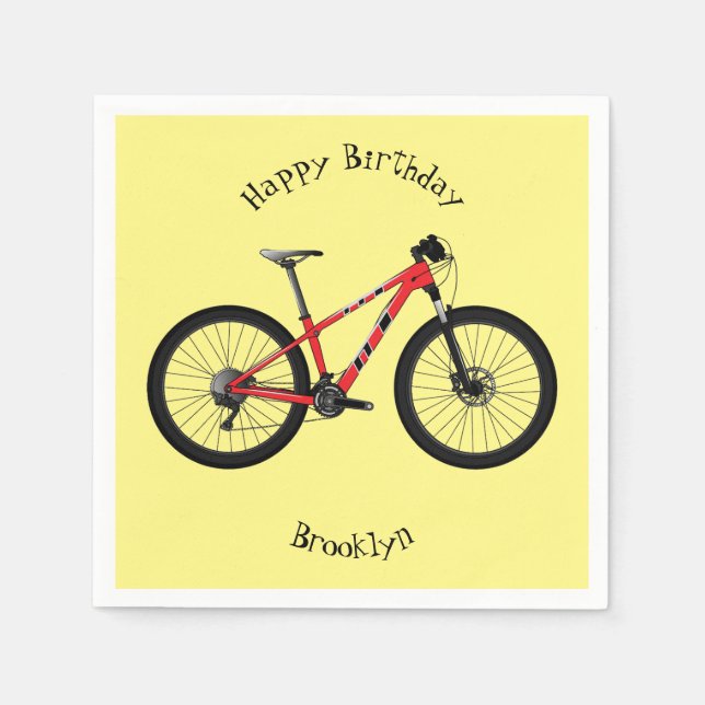 Servilleta De Papel Ilustracion personalizado de bicicletas (Anverso)