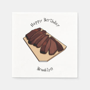Servilleta De Papel Ilustracion personalizado de brisket de carne