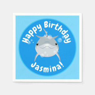 Servilleta De Papel Ilustracion personalizado de burbujas de delfines 