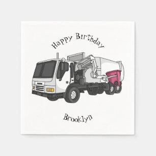 Servilleta De Papel Ilustracion personalizado de camión de basura