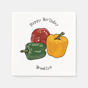 Servilleta De Papel Ilustracion personalizado de Capsicum