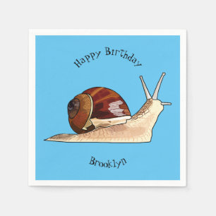 Servilleta De Papel Ilustracion personalizado de caracoles