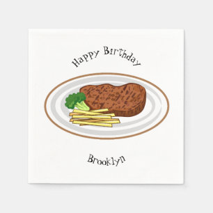 Servilleta De Papel Ilustracion personalizado de carne