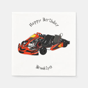 Servilleta De Papel Ilustracion personalizado de carreras de Kart
