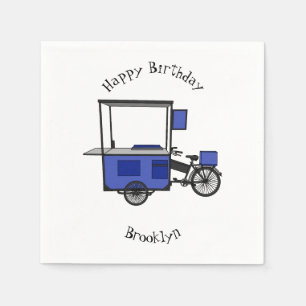 Servilleta De Papel Ilustracion personalizado de carrito de alimentos
