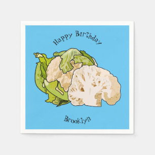 Servilleta De Papel Ilustracion personalizado de coliflor