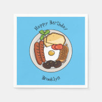 Ilustracion personalizado de desayuno inglés