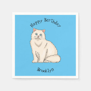 Servilleta De Papel Ilustracion personalizado de gato persa