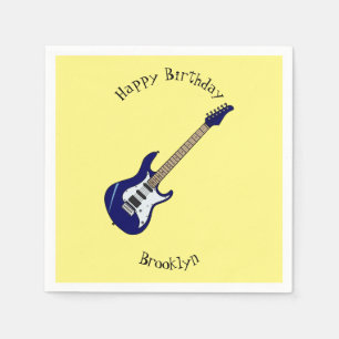 Servilleta De Papel Ilustracion personalizado de guitarra eléctrica