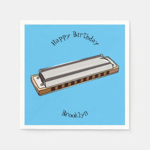 Servilleta De Papel Ilustracion personalizado de Harmonica