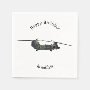 Servilleta De Papel Ilustracion personalizado de helicóptero del ejérc