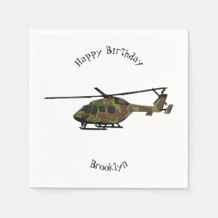 Servilleta De Papel Ilustracion personalizado de helicópteros del ejér