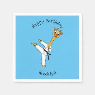 Servilleta De Papel Ilustracion personalizado de Kung Fu giraffe