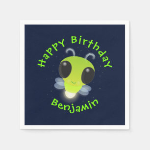 Servilleta De Papel Ilustracion personalizado de luciérnaga con brillo