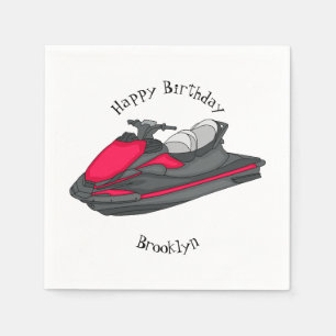 Servilleta De Papel Ilustracion personalizado de moto acuática