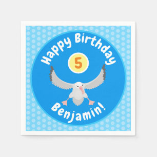 Servilleta De Papel Ilustracion personalizado de pájaro de albatross
