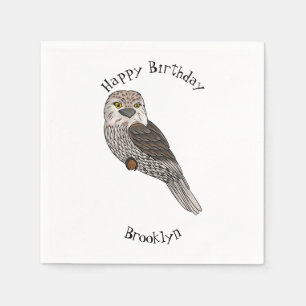 Servilleta De Papel Ilustracion personalizado de pájaro de Tawny