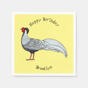 Servilleta De Papel Ilustracion personalizado de pájaro faisán