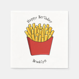 Servilleta De Papel Ilustracion personalizado de patatas fritas