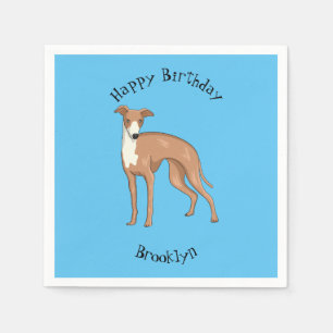 Servilleta De Papel Ilustracion personalizado de perro de Greyhound