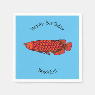 Servilleta De Papel Ilustracion personalizado de pescado de Arowana Ro