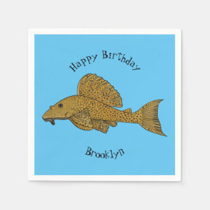 Servilleta De Papel Ilustracion personalizado de pescado Pleco