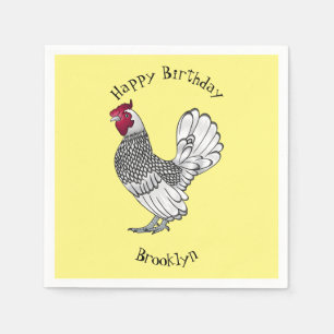 Servilleta De Papel Ilustracion personalizado de pollo de Sebright