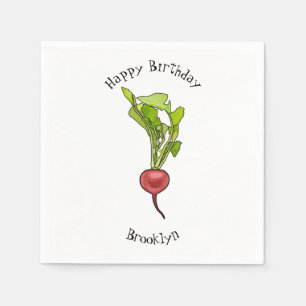 Servilleta De Papel Ilustracion personalizado de Radish