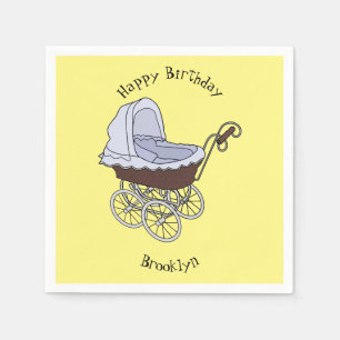 Servilleta De Papel Ilustracion personalizado de Stroller