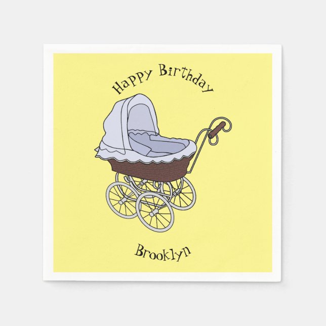 Servilleta De Papel Ilustracion personalizado de Stroller (Anverso)