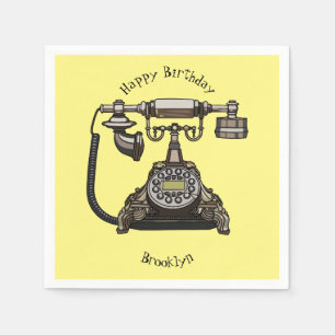 Servilleta De Papel Ilustracion personalizado de teléfono