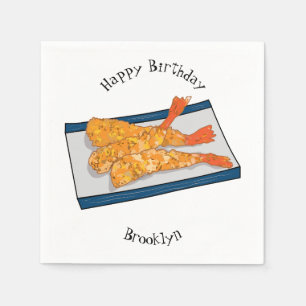 Servilleta De Papel Ilustracion personalizado de tempura gambas