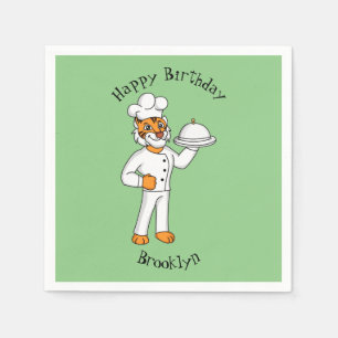 Servilleta De Papel Ilustracion personalizado de tigre gracioso