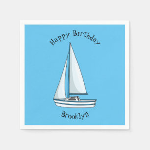 Servilleta De Papel Ilustracion personalizado de velero