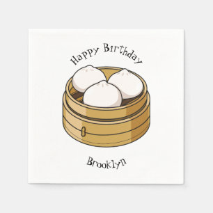 Servilleta De Papel Ilustracion personalizado Dim sum