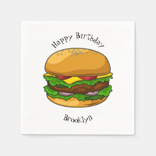 Servilleta De Papel Ilustracion personalizado Hamburger