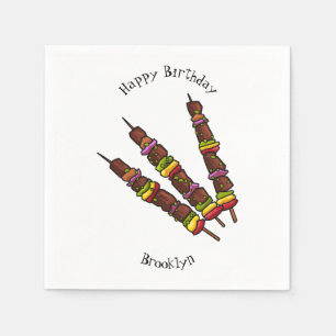 Servilleta De Papel Ilustracion personalizado kebab o kabob