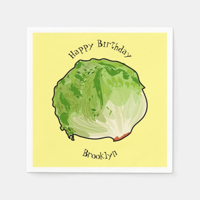 Servilleta De Papel Ilustracion personalizado Lettuce (Anverso)