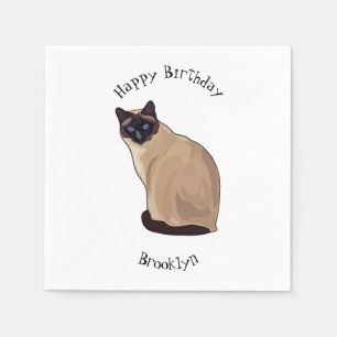 Servilleta De Papel Ilustracion personalizado siamés