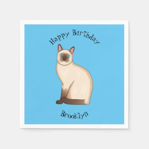 Servilleta De Papel Ilustracion personalizado siamés