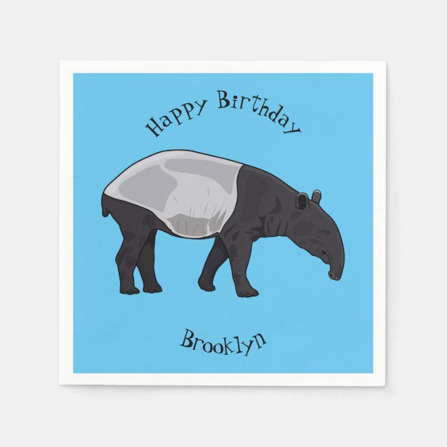Servilleta De Papel Ilustracion personalizado Tapir (Anverso)