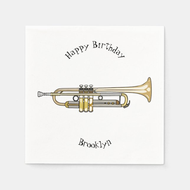 Servilleta De Papel Ilustracion personalizado Trumpet (Anverso)