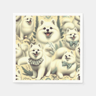 Servilleta De Papel Ilustración Retro de Esquimal Americano