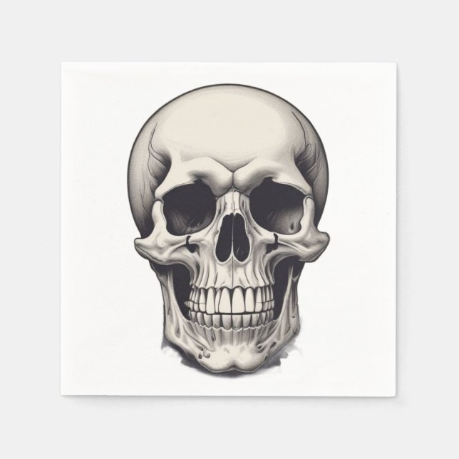Servilleta De Papel Ilustracion Skull (Anverso)