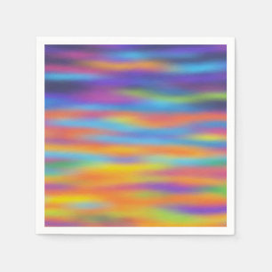 Servilleta De Papel Ilustraciones abstractas del cielo de la puesta