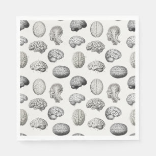 Servilleta De Papel Ilustraciones de Anatomía Biológica del Cerebro