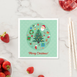 Servilleta De Papel Ilustraciones de Navidad Fiesta Navideña